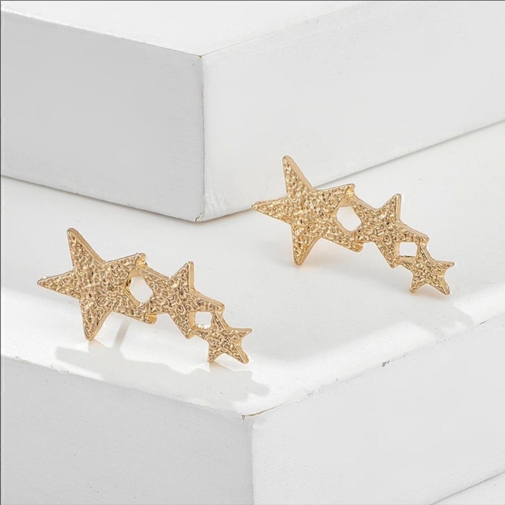 ✨Shooting Star Stud Earrings Gold Tone ✨